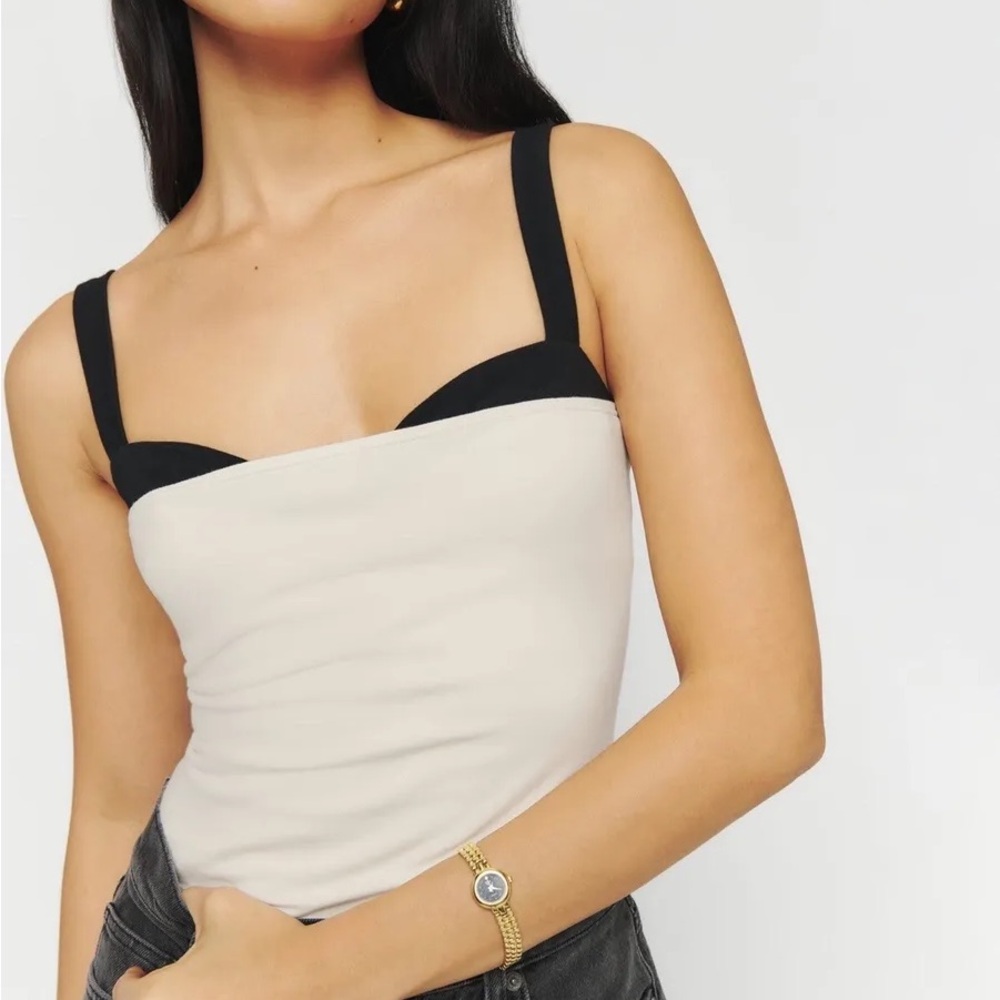 Reformation Harlan Knit Top White Medium